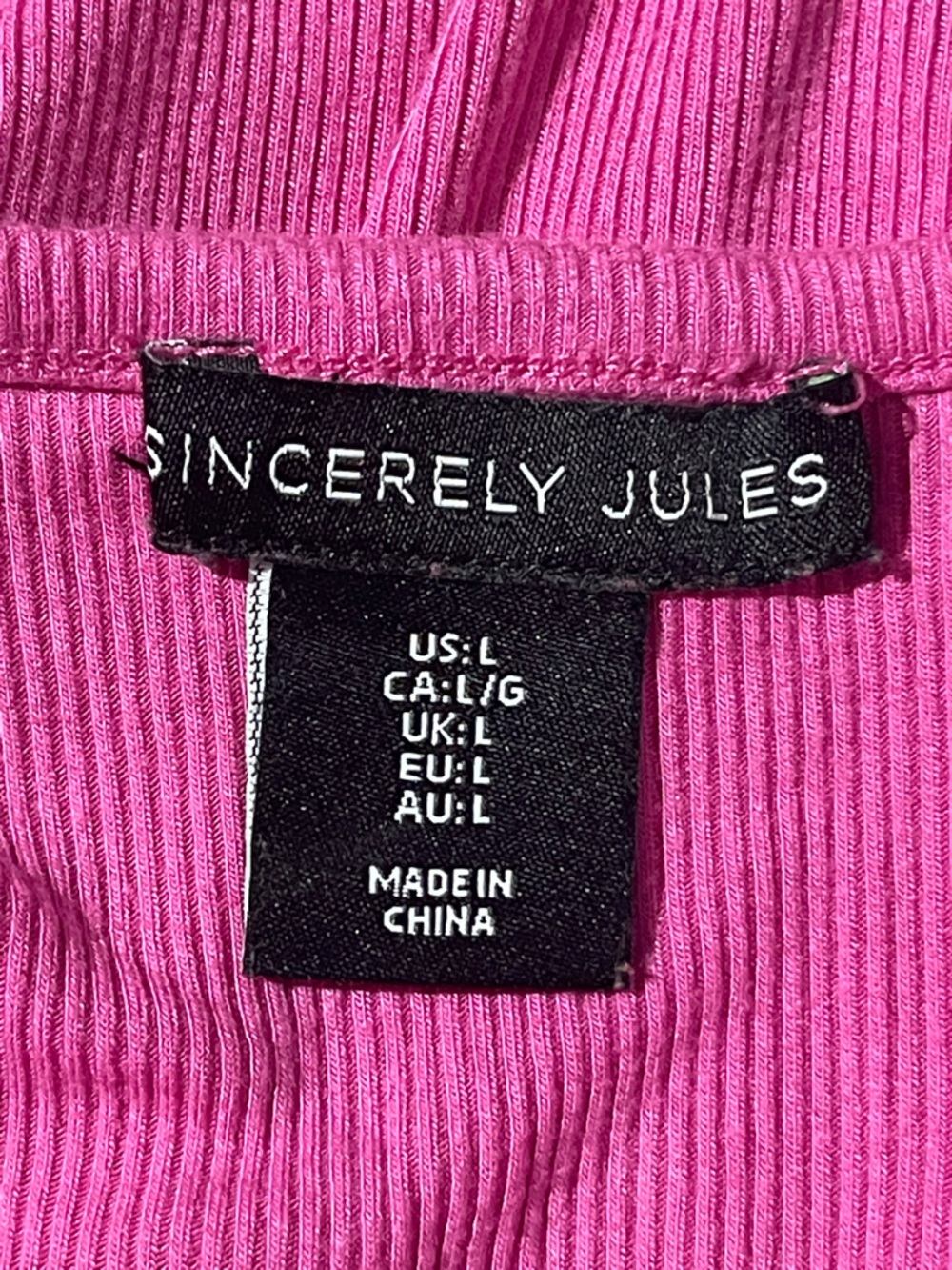 Sincerely Jules Hot Pink Ribbed Corset Tank Top - Picture 4 of 4